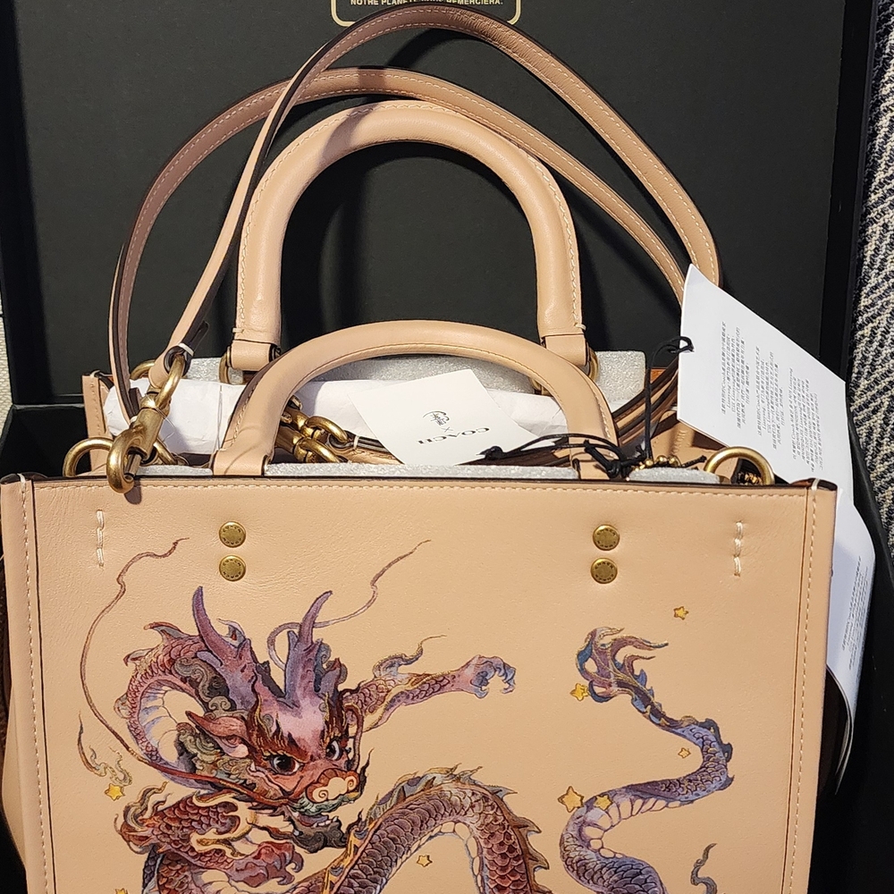 Coach Lunar New Year Dragon Rogue Tote Bag